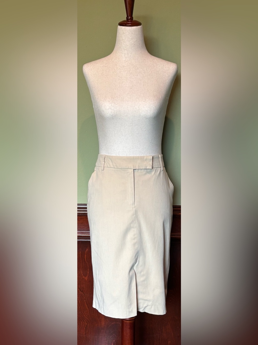 Company by Ellen Tracy classic Beige Knee-Length Skirt